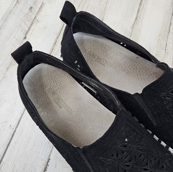 Isle Jacobson Hornbek Black Perforated Pull On Shoes - Picture 6 of 8